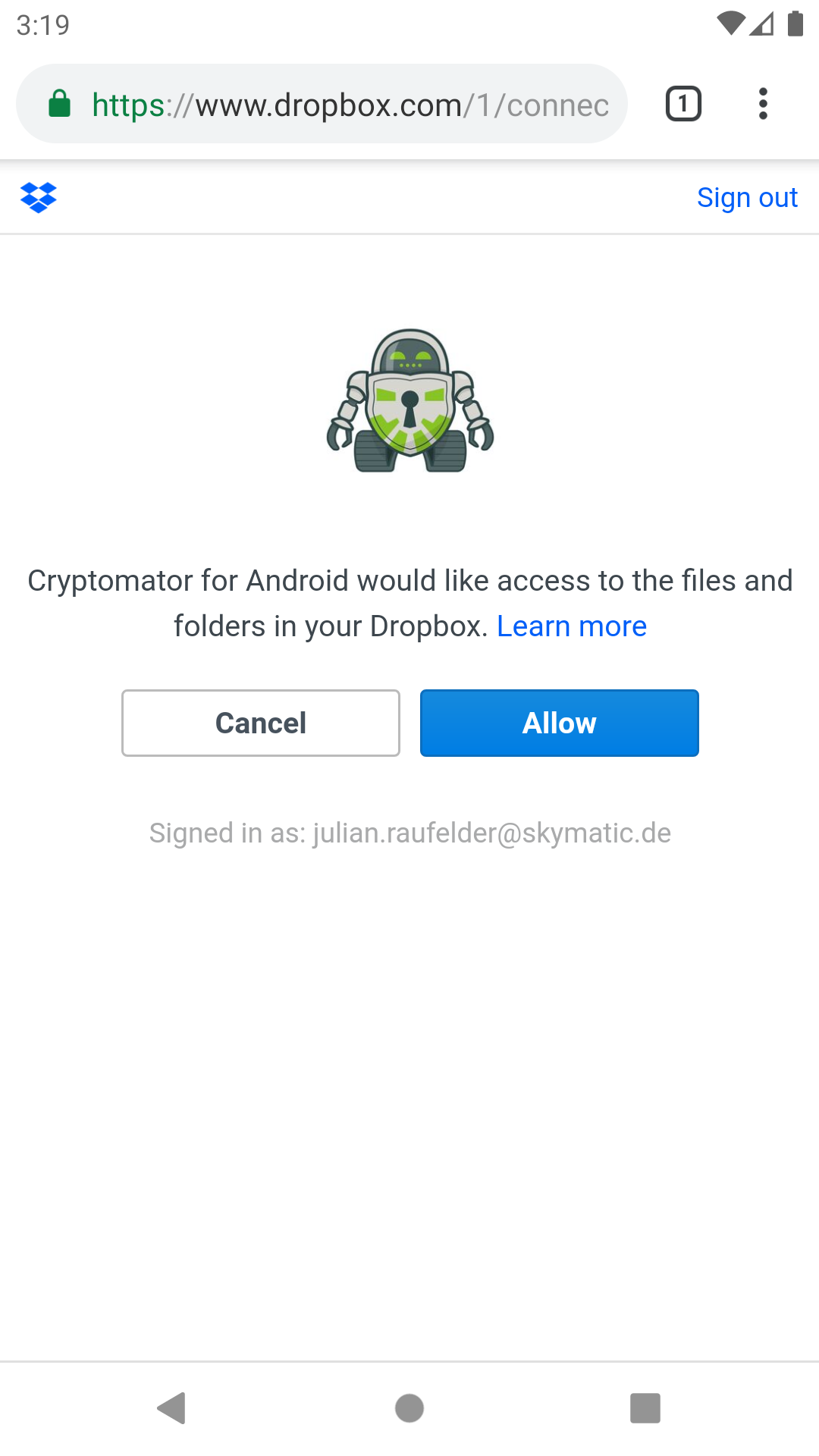 How to create a new vault with Android