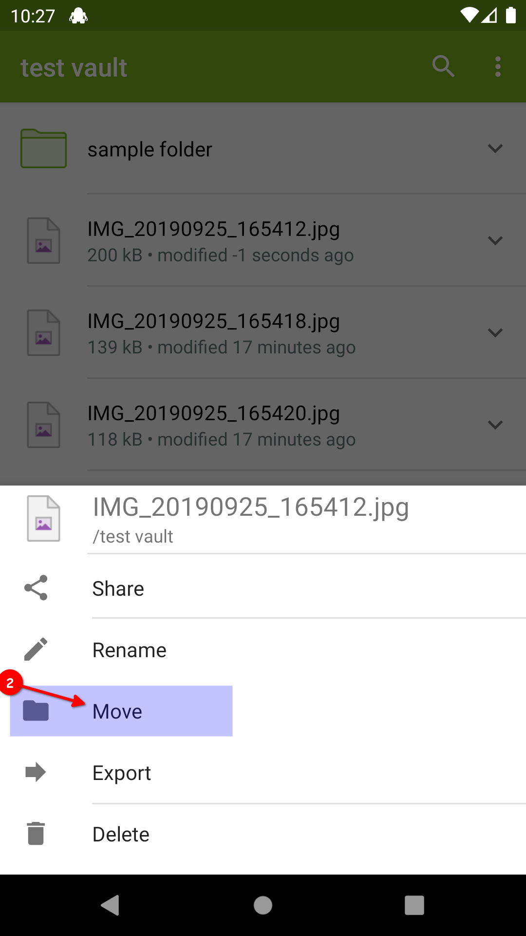 How to move a file or folder with Android