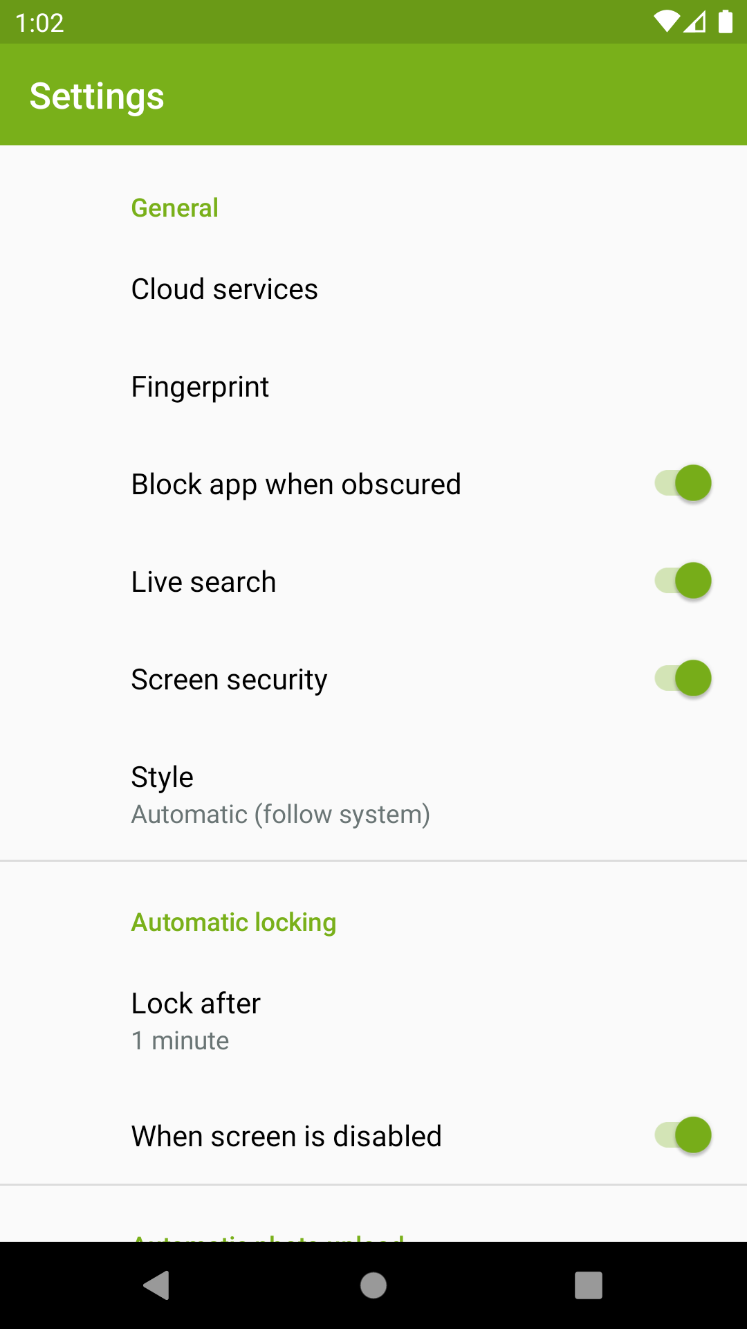 How to launch settings with Android