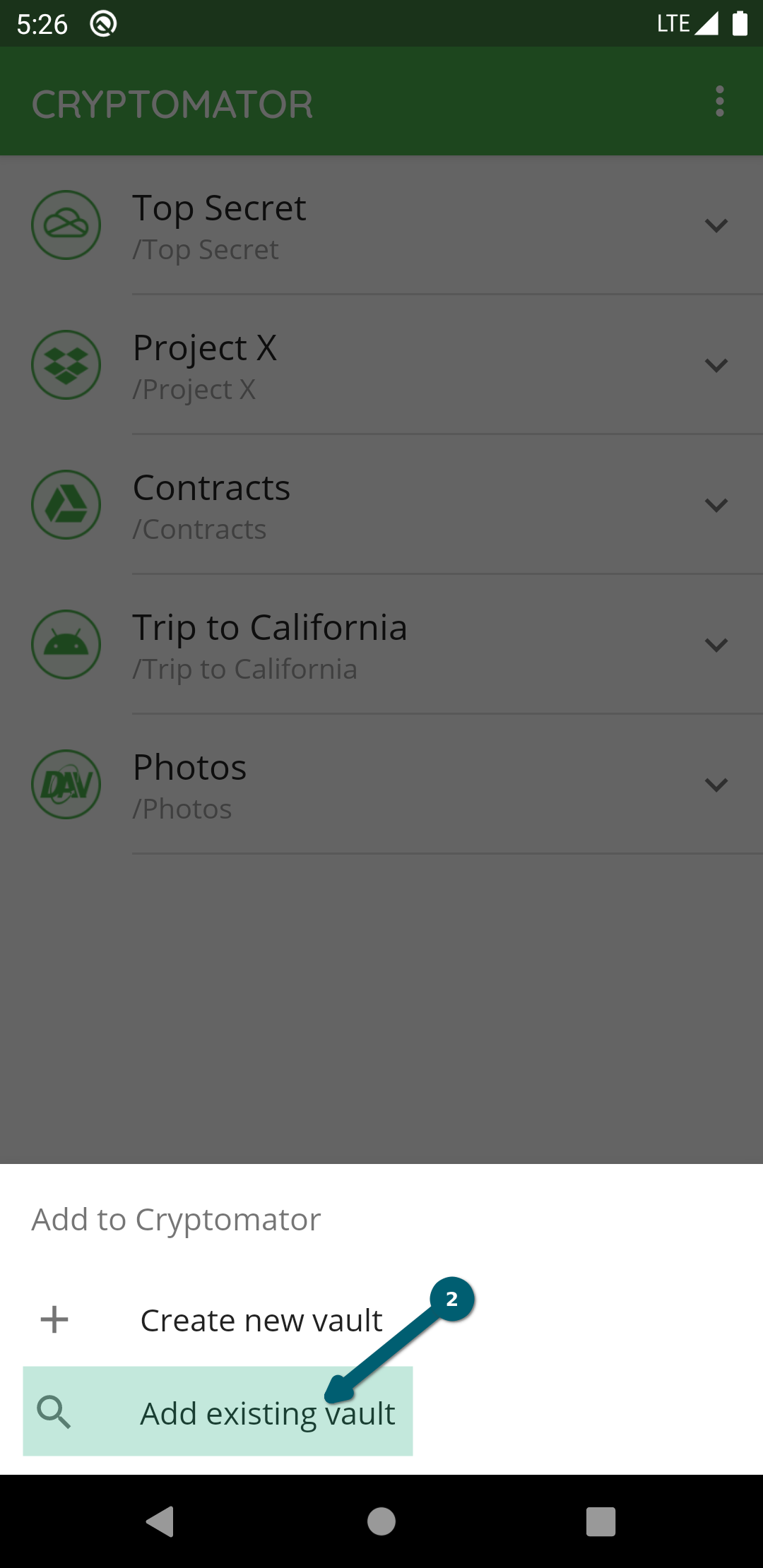 How to add a vault with Android