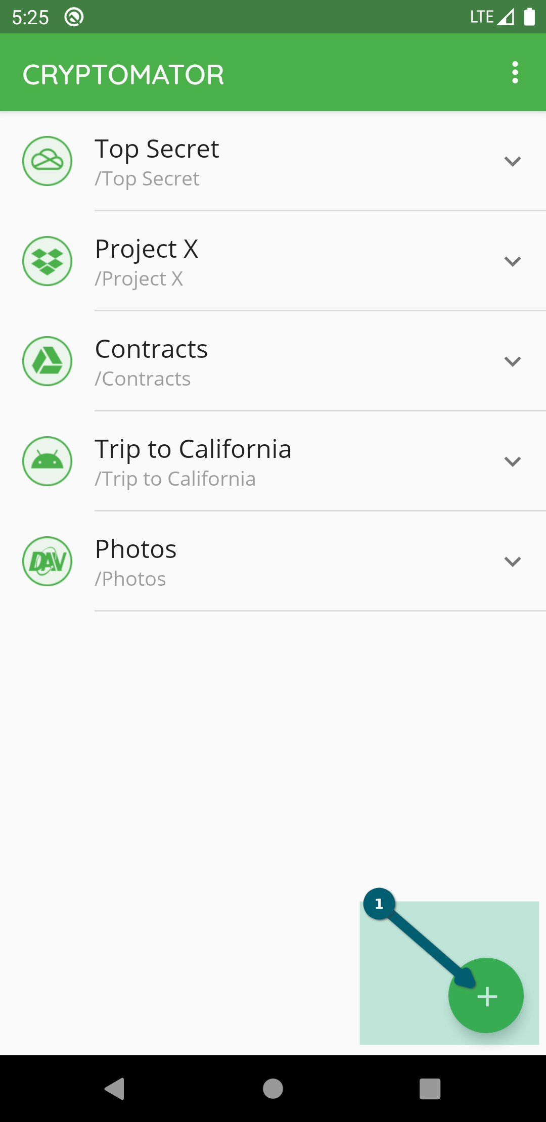 How to create a new vault with Android