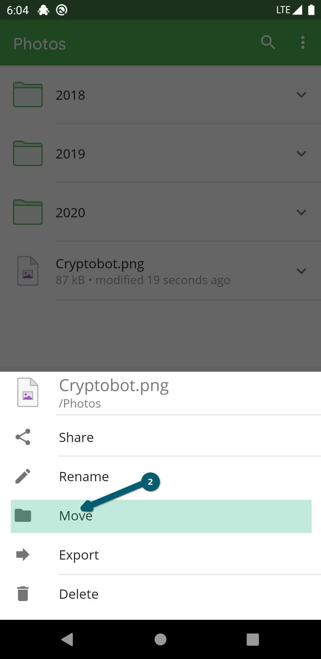 How to move a file or folder with Android