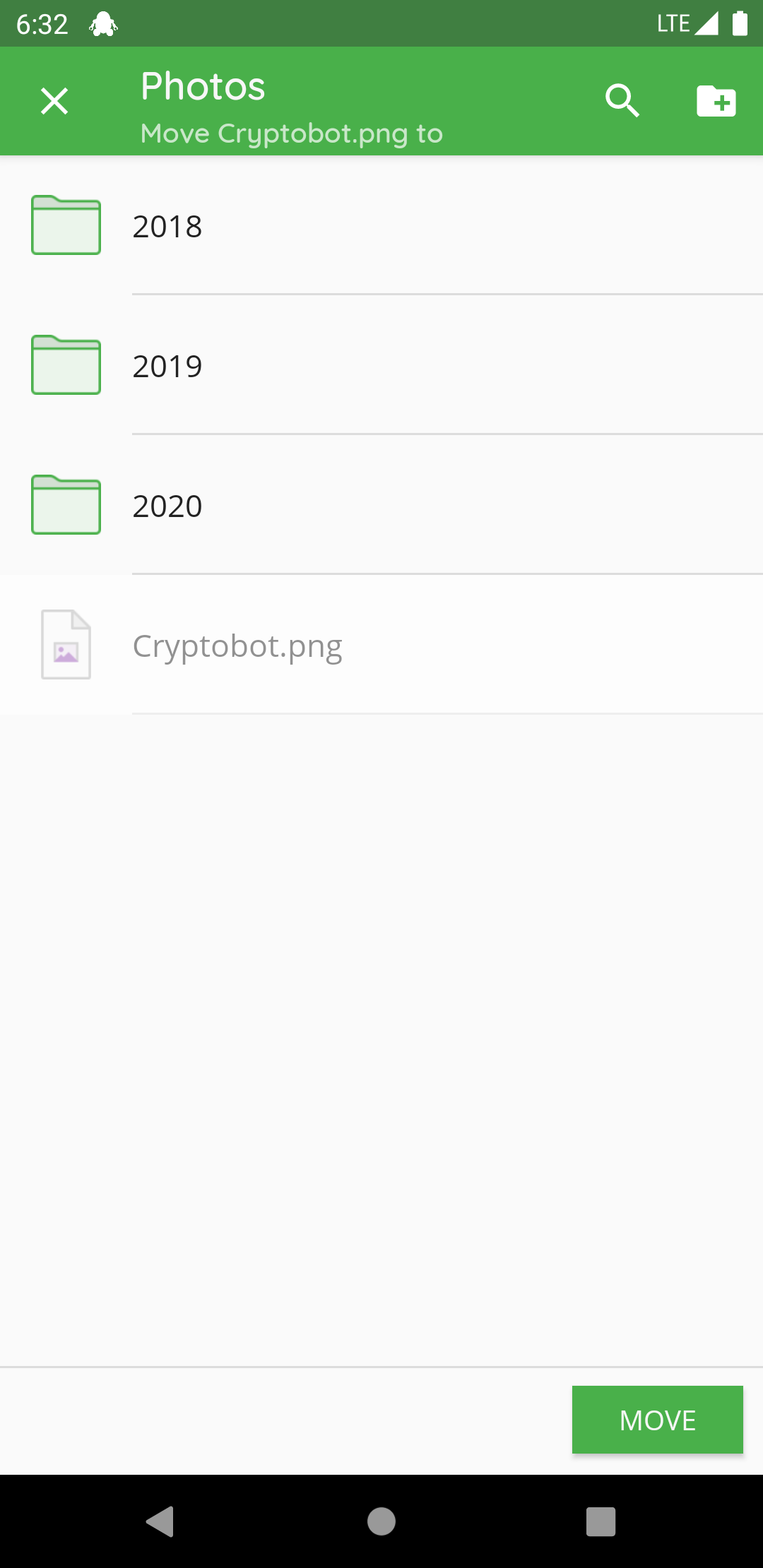 How to move a file or folder with Android