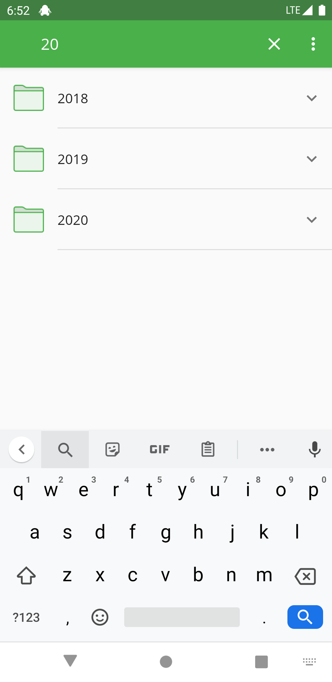 How to search in a vault with Android