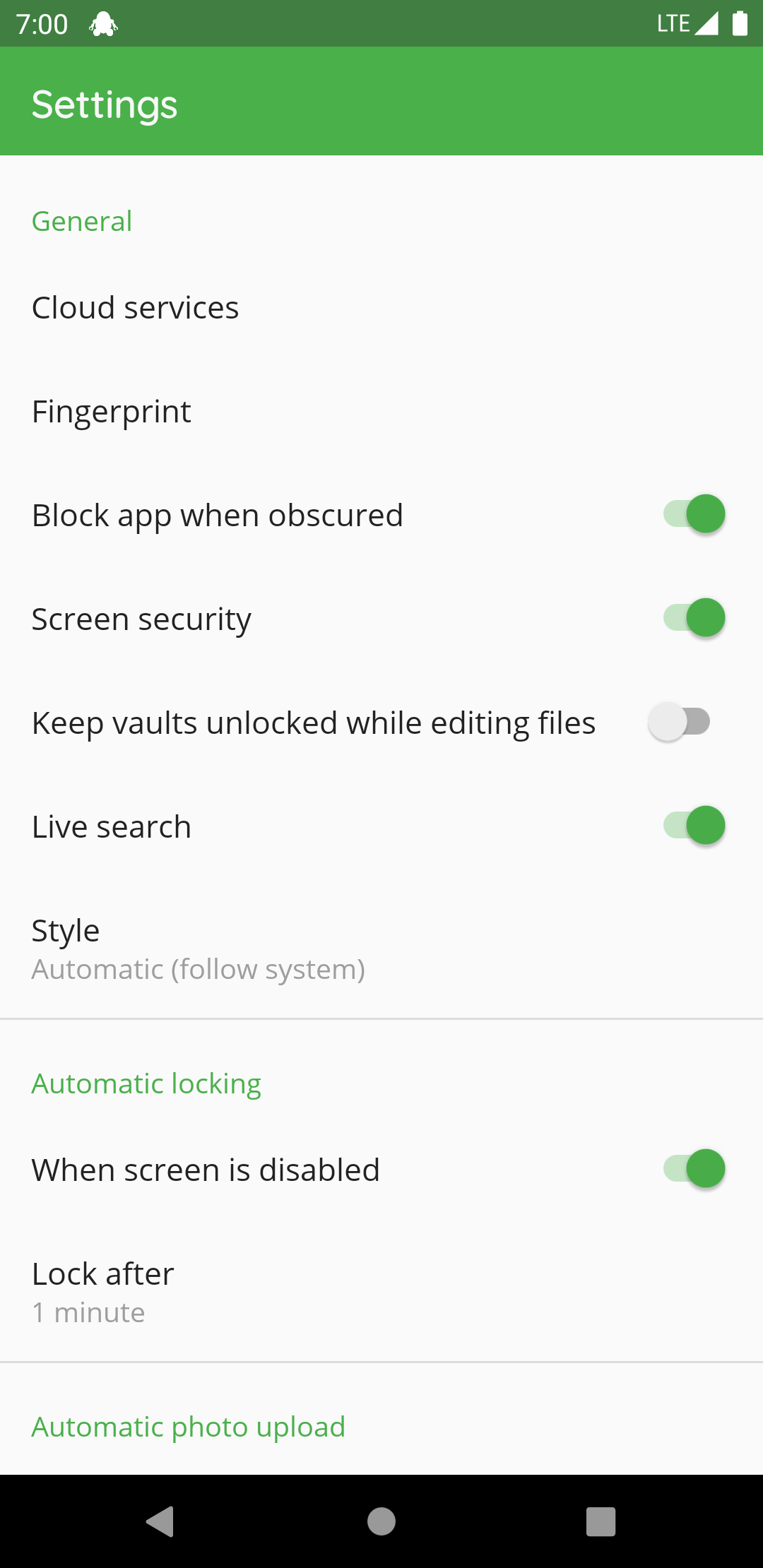 How to launch settings with Android