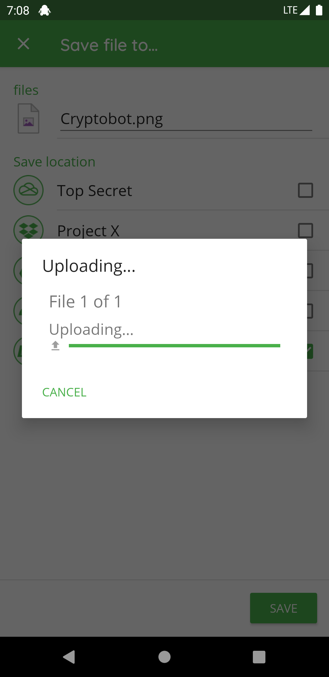 How to share a file or folder with Android