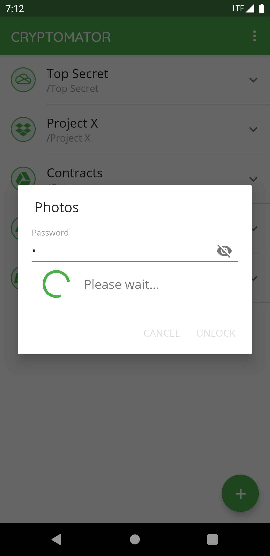 How to unlock a vault with Android