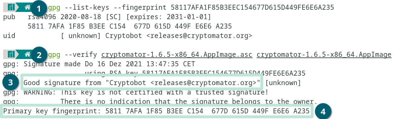 How to verify GPG signatures